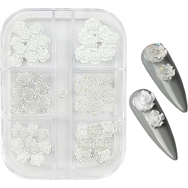 カメリア 3D パーツ Amazon | ネイルパーツ 花 200個セット 立体 白い花 パール風