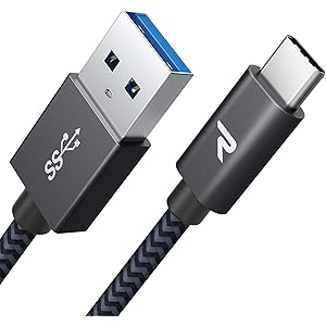 Rampow USB Type C ケーブル【2m/黒/保証付き】急速充電 QuickCharge3.0対応 USB3.0規格 usb-c タイプc ケーブル Sony Xperia XZ/XZ2,iQOS(アイコス),GoPro Hero 5/6 アンドロイド多機種対応