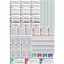 Amazon | お名前シール（スタンダード 撥水タイプ 375ピース）出発進行