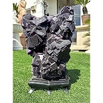 Amazon.co.jp: フローライト 蛍石 原石 約24kg 高さ約47cm 台座