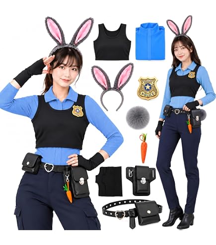 Amazon.co.jp: ハロウィンコスプレ ズートピア ジュディ 警察服 可愛い
