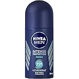 NIVEA MEN Intense Protection Fresh Roll On Deodorant (50ml), 72HR Antiperspirant Deodorant for Men, Male Deodorant Roll On wi