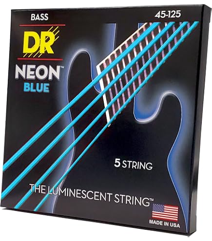 Amazon | DR カラーベース弦 レッド THE LUMINESCENT BASS STRING NEON