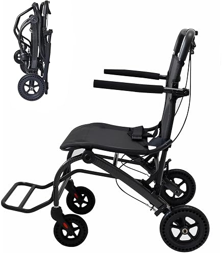 Amazon | 【ブラック】OSJ 車椅子 折畳み 介助型 自立できる アルミ