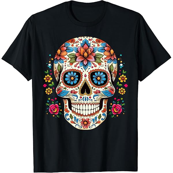 Amazon | 死者の日 メキシコの死者の日 ドクロ Tシャツ | Tシャツ