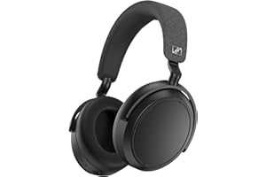 Sennheiser Momentum 4 Wireless Headphones with Adaptive Noise Cancellation, Customizable Sound via Sennheiser Smart Control App, Up to 60 Hours Playback Time with Fast Charging - Black