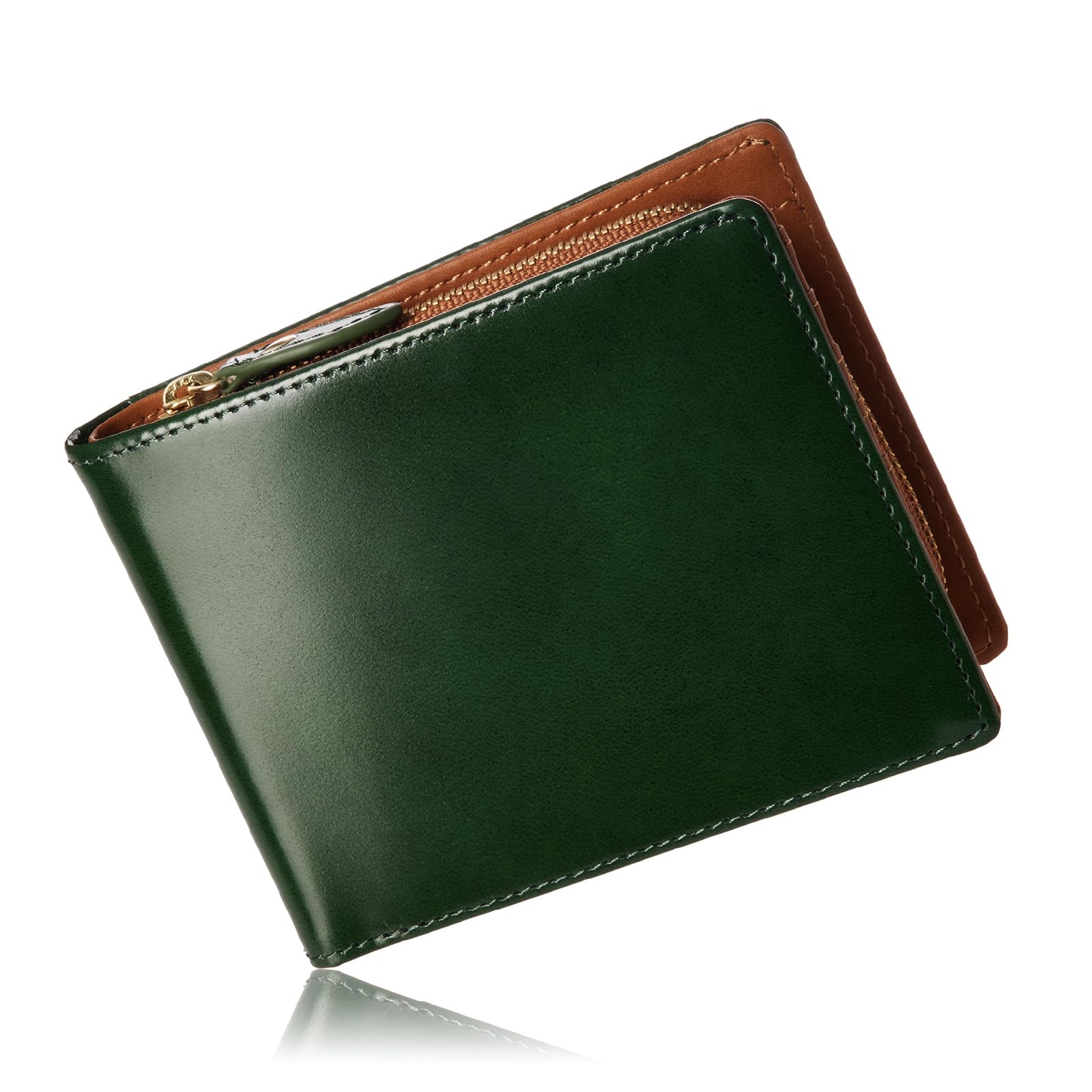 【ブラックフライデー】【80%OFF】【980円】 GLEVIO 本革 一流の財布職人が作る 二つ折り財布 ギフトBOX入り