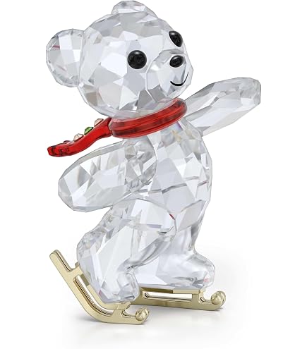 Swarovski Kris Bear Good Luck Bear Figurine, Ladybug Motif with