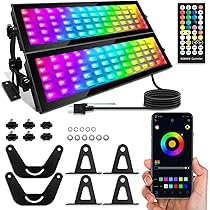2 個セットの 120W RGB 投光器フラッドライト、ステージライトバー - Amazon.co.jp: 2 個セットの 120W RGB 投光器フラッドライト