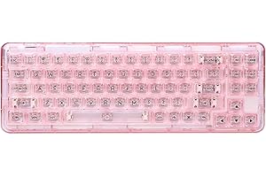 YUNZII X71 メカニカルゲーミングキーボード 透明キーキャップ 71キー 68%配列 ワイヤレス ホットスワップ対応 BT5.0/2.4G/USB-C ガスケット搭載 RGB 無線 Windows/Mac用 技適認証取得（クリスタルアイス軸、
