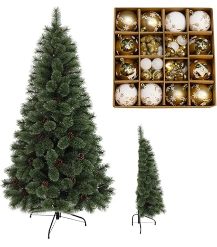 Amazon.co.jp: Christmas Tree, 84.5 inches (240 cm), White, 120