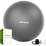 Trideer バランスボール 45/55/65/75cm（11色）厚い 耐荷重500KG アンチバースト 滑り止め フットポンプ付き ヨガボール ピラティスボール 筋トレストレッチ ヨガ 椅子