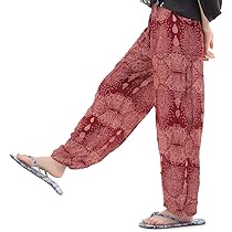 ANOKHI 赤リネン　サルエルパンツ Amazon | [沖縄技研] [OKI（オキ）] アジアンパンツ サルエル