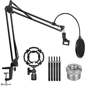 Y-Z マイクスタンド デスクアーム式マイクスタンド マイクアーム コンデンサーマイク用 卓上マイクスタンド ポップガー…
