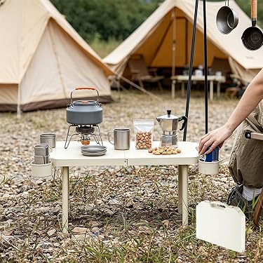 大特価❣️キャンプテーブル 2点セット 茶 耐熱 コンパクト 防水 ブラウン Amazon.co.jp 最新リリース: アウトドアテーブル の新着ランキングです。