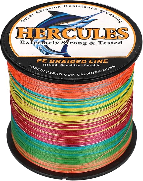 ヘラクレス(HERCULES) peライン 釣り糸 4本編み 釣りライン コシがある pe 0.2号 0.4号 0.8号 1号 1.5号 3号 4号 5号 6号 7号 8号 10号 12号 X4 100m 150m 200m 300m 500m 1000m 1500m 2000m 釣り ライン 釣糸 pe釣糸 釣糸peライン - 1