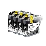 Brother(ブラザー)用 LC111BK ブラック 互換インク カートリッジ 4本セット 4BK【安心三年/残量検知/大容量タイプ】