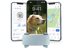 Tractive Smart Dog GPS Tracker | Live Pet Tracker with Virtual Fence | Vital Signs Monitoring of Heart & Respiratory Rate | Bark Monitoring | Dog Collar Attachment (Mint)