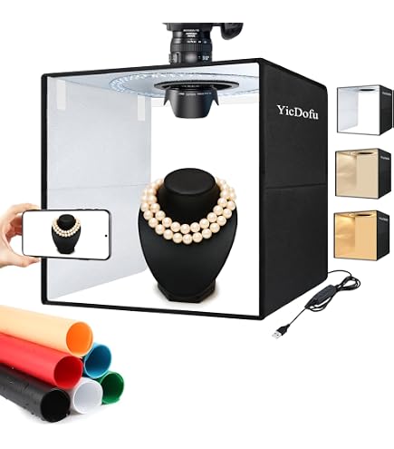 Amazon.co.jp: プロフェッショナルジュエリー写真撮影ライトボックス