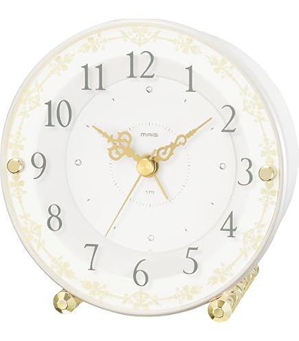 Amazon.co.jp: 秋月貿易 置き時計 White Victoria W16×D12×H28cm