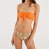 女性用水着女性はフロントバンドゥスネークスキンプリントボトムホットビキニを結ぶミニブラ +Tショーツ