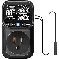 Amazon.co.jp: DiyStudio 1800W サーモスタット 7つの設定モード 温度