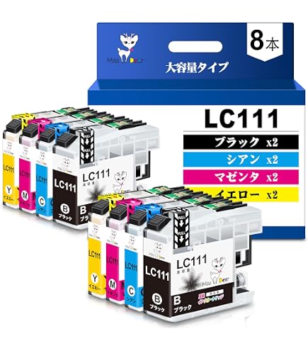 Amazon.co.jp: オーム電機 ブラザー互換インク LC111-4PK互換 4色