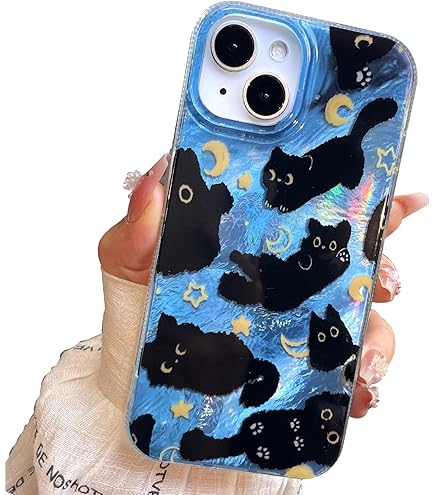 DAIZAG IPhone 15 Hülle – Magnetisch, Stoßfest, Mit MagSafe & Süßem Katzen-Tarot-Design
