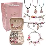 Bracelet Making Kit for Girls, IGGDOQI 68PCs Charm Bracelets Kit with Jewelry Box, Jewelry Charms, Bracelets for DIY Craft, J