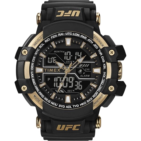 UFC Timex デジタル腕時計 ブラック/ゴールド timex-x-ufc-colossus-ana-digi-