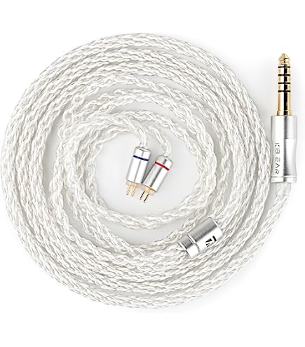 Amazon | 【JSHiFi-白龍】2pin4.4mm 8芯単結晶銅銀メッキリケーブル