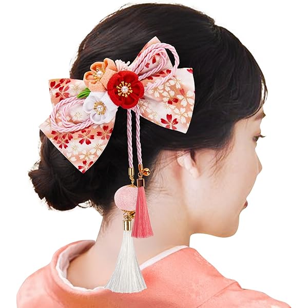 Amazon.co.jp: [OTAKUMARKET] 髪飾り リボン 卒業式 成人式 りぼん 和 