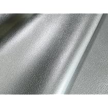Amazon | 薄手の合皮レザー生地 シルバー ツヤあり [N-CAP-19