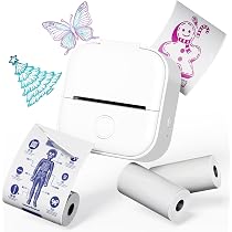 感熱印刷機本体のみ　説明書付き/箱なし Amazon.co.jp: ミニ サーマル プリンタースマホ対応 Memoqueen T02