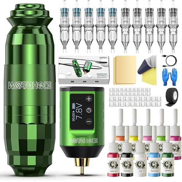 Wormhole Tattoo タトゥーペンセット Amazon | ワームホール タトゥーガンキット ワイヤレスタトゥー