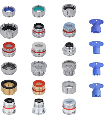2-Piece Faucet Adapter Set – 16/18/20/22/24mm NPT Male To 22mm Male Thread, Chrome-Plated Brass, For Kitchen Bathroom Water Purifiers And Aerators