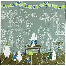 Amazon Co Jp クォーターリポート Moomin ムーミン ハンカチ ママの壁紙 グレー 約w50 H50cm 綿100 日本製 ファッション