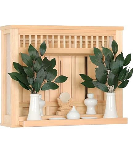 Amazon｜ハセガワ仏壇 箱宮 神棚 18号 モダン神棚 ガラス扉 スライド棚