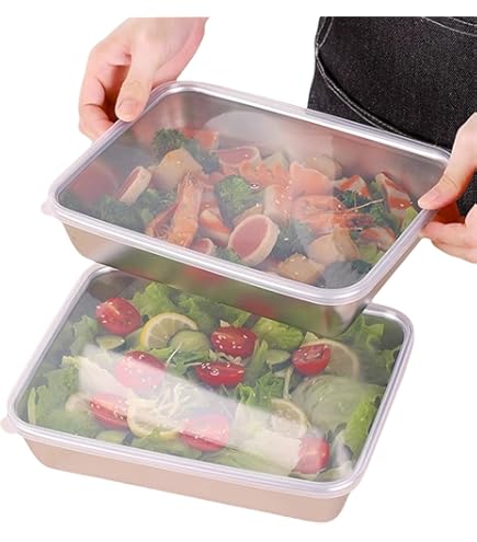 Amazon｜バット 料理 ステンレス製プレート 蓋付き 四角 餃子バット