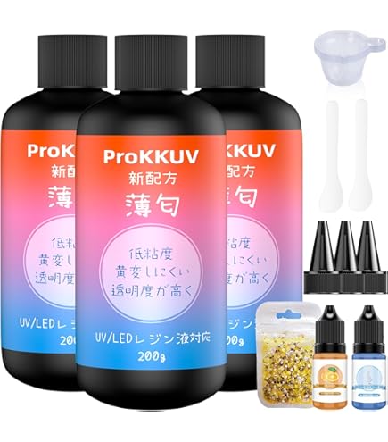 Amazon.co.jp: ProKKUV レジン液 大容量 エポキシ樹脂 2液性 473ml×2