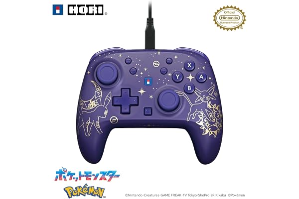 【任天堂ライセンス商品】ワイヤードホリパッド TURBO for Nintendo Switch™ 2 ポケモン ブラッキー & エーフィ Starlight Night【ホリ公式】