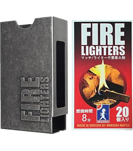 Amazon.co.jp: FIRE LIGHTERS ファイヤーライターズ マッチ 着火剤