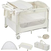 Amazon.co.jp: Thinkmax ベビーベッド 折りたたみ 添い寝 おむつ交換台