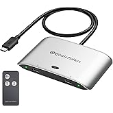Cable Matters 20Gbps USB C 切替器 2台PC用、[Windows用8K@30Hz / macOS用4K@60Hz / 140W PD]、USBC KVMスイッチ、Type C 切替器、USBCまたはThunderbolt 4