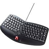 サンワサプライ エルゴノミクスキーボード(トラックボール付き) 有線 USB接続 メンブレン 日本語109A配列 SKB-ERG5BK