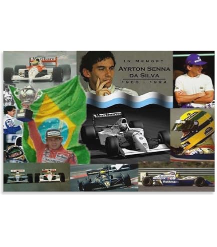 Amazon.co.jp: アイルトン・セナのF1ロータスキャンバス地ウォール