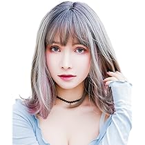 【ついてる♪】ファッションウイッグ キューティミディアム　メッシュ入り Amazon | [TefuRe] インナーカラー ウィッグ ボブ セミロング