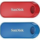 【Amazon.co.jp限定】 サンディスク USBメモリ 32GB レッド・ブルー 2個パック USB 2.0 SanDisk Cruzer Snap SDCZ62-032G-A46TW