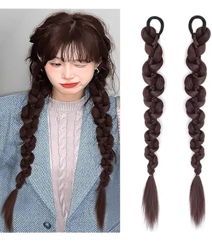 Amazon.co.jp: ヘアエクステ 三つ編み ウィッグ 45cm 編み込み