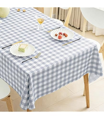 Amazon｜テーブルクロス 綿100％ 無地 140*220cm 防水 滑り止め すべり